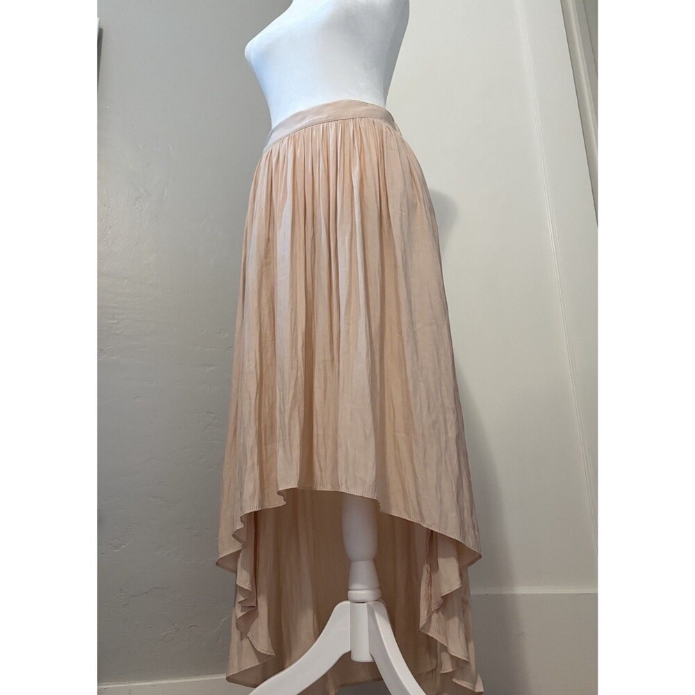 Zara Basic High Low Skirt Womens Medium Blush Pink Sheer Balletcore Coquette